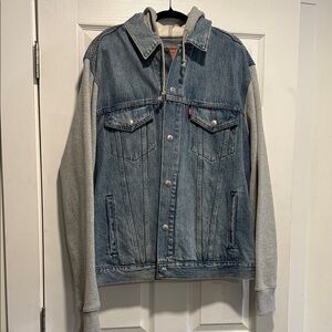 Levi's Large Tall Denim Jacket with Gray Sleeves